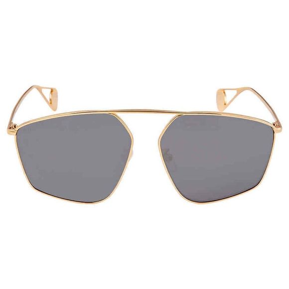 NEW Gucci Green and Gold Geometric Unisex Sunglasses - Picture 2 of 4